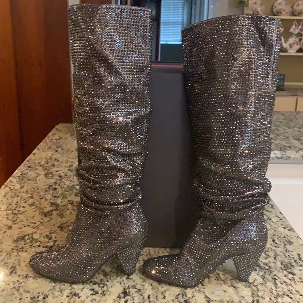 INC International Concept Glitter Knee High Boot